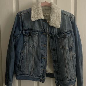 Pacsun Denim Sherpa Jacket